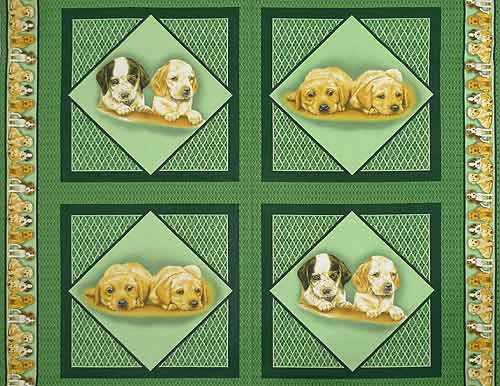 2匹の仔犬 パネル 110*90