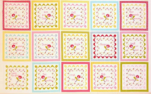 赤いお花と短い言葉 ブロック・パネル 110*63