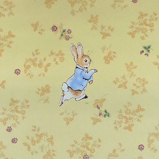 ピーターラビット ピーターとお花 イエロー 75*50