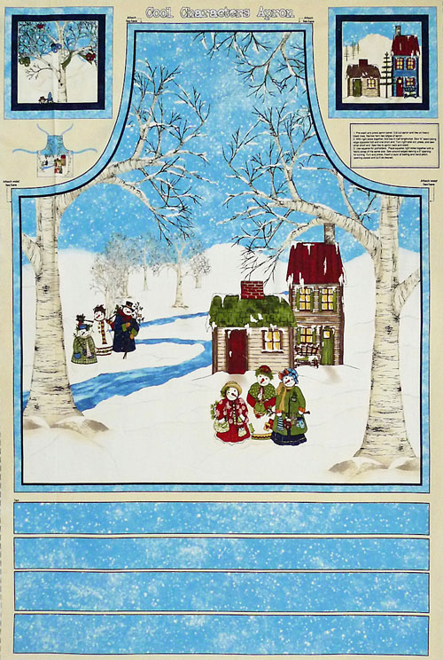 スノーマンのクリスマスエプロンパネル74*110