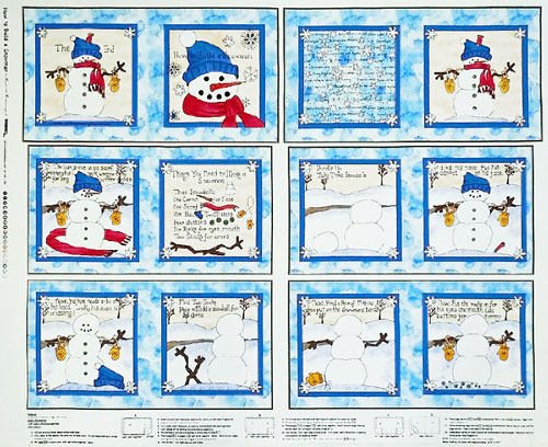 スノーマンの作り方 布絵本パネル 110*89.5
