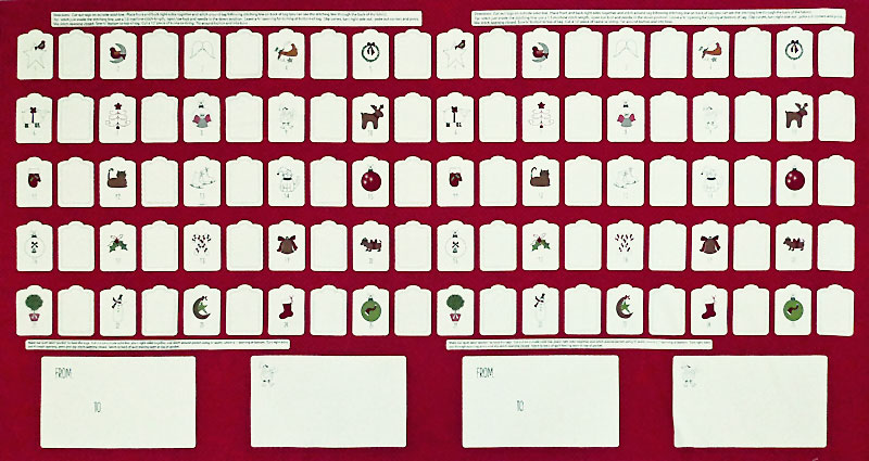 クリスマスタグパネル レッド 110*58