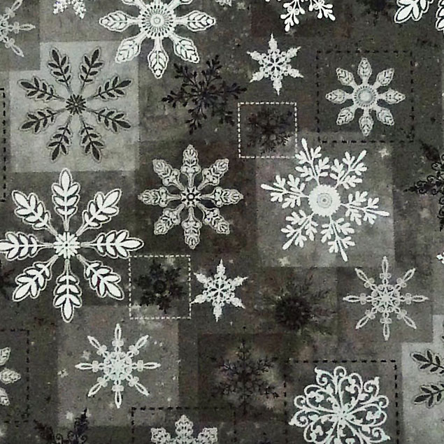 雪の結晶 コラージュ/ダークグレー