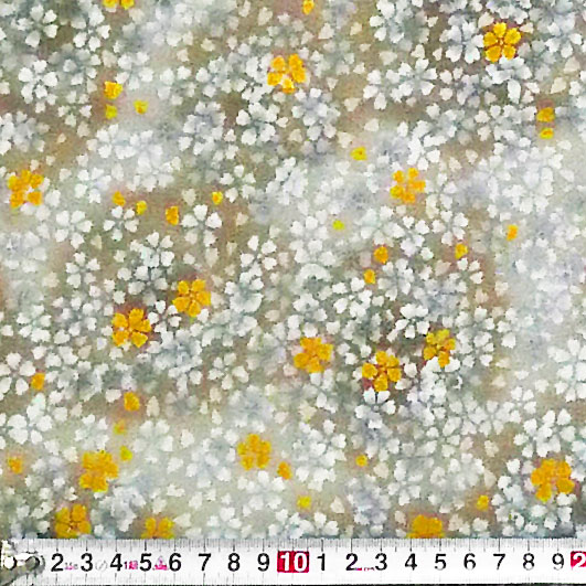 桜の花びら オールオーバー/金ラメ/グレー
