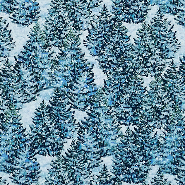 雪の積もった森 クリスマス・イブ