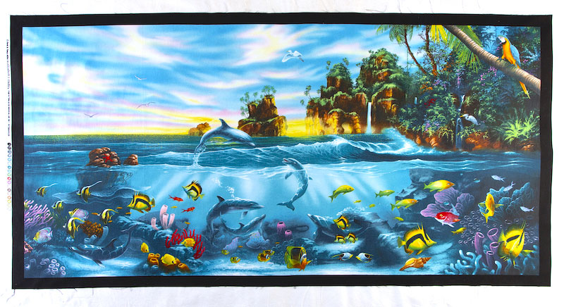 イルカや熱帯魚 海のパネル 110*60