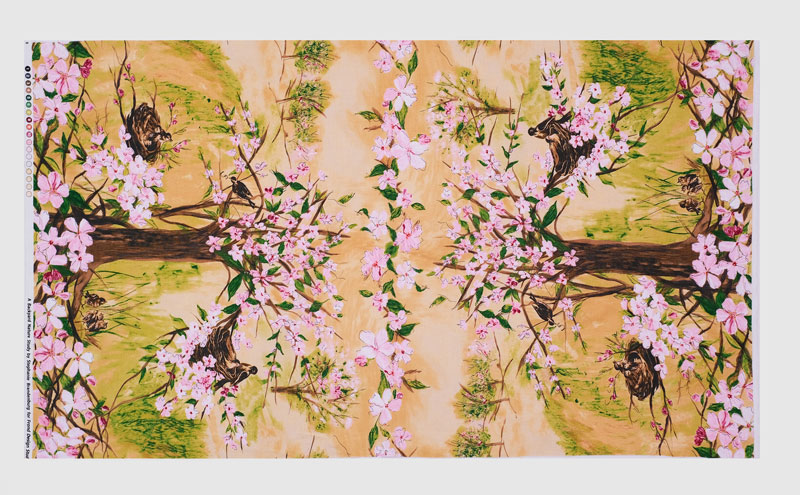 桜の木、鳥の巣 パネル 110*56