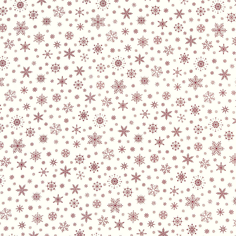小さな雪の結晶 レッド/クリーム