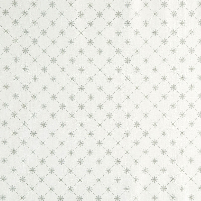 シルバーメタリックの雪の結晶 斜め格子/ホワイト