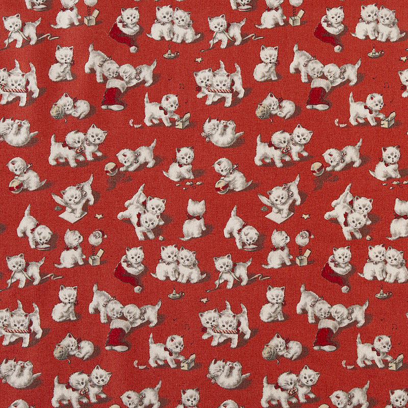 兄弟子猫 クリスマス/レッド 53*50