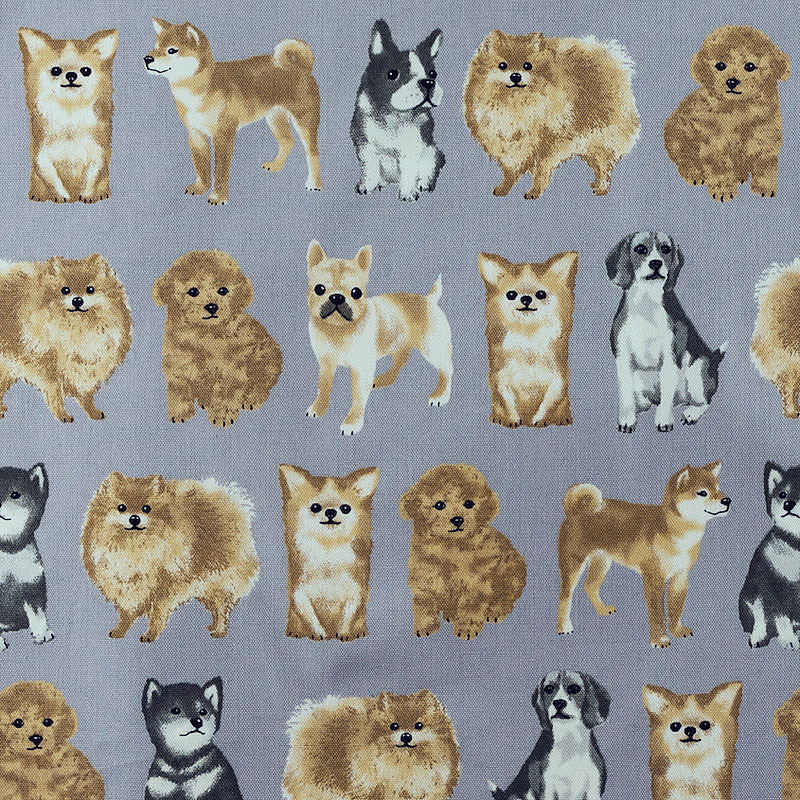 可愛い子犬たち グレー/オックスフォード