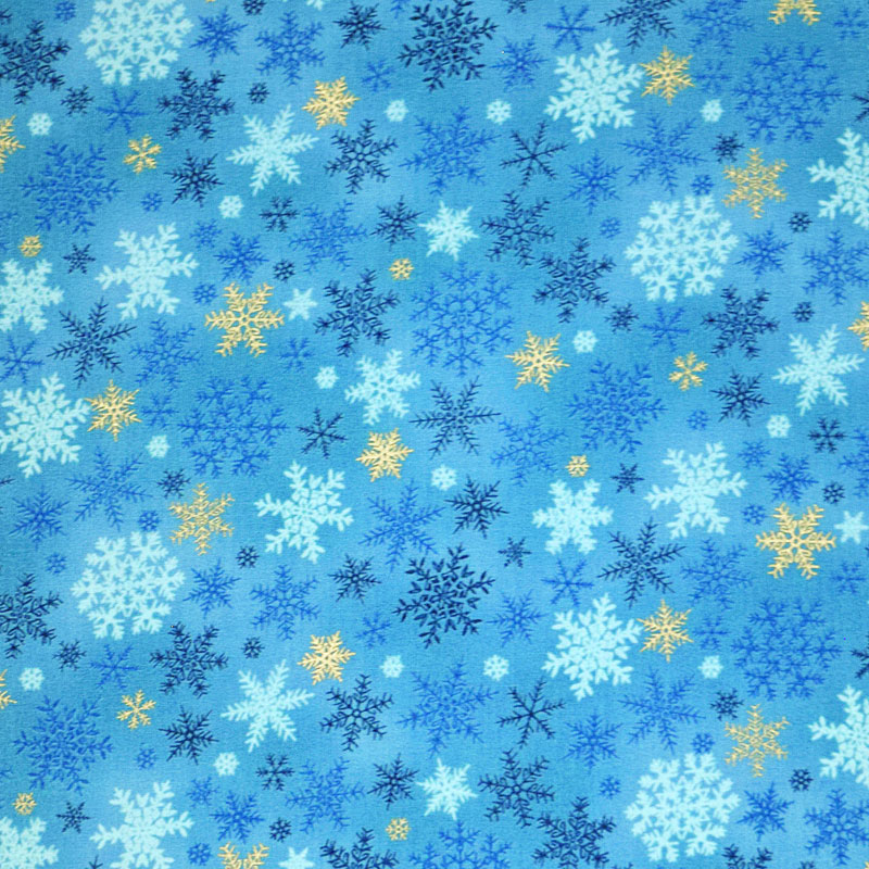 雪の結晶 シルバーラメ/ブルー