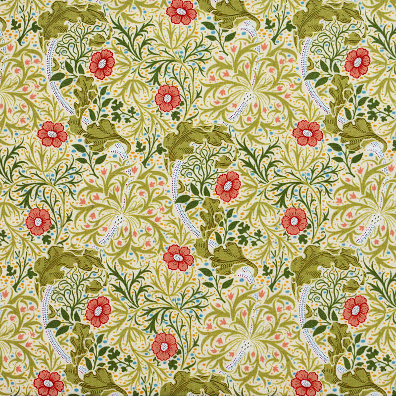 ベスト・オブ・モリス・モリス・ミューズ・シーウィード ピンク/カーキ ベージュ