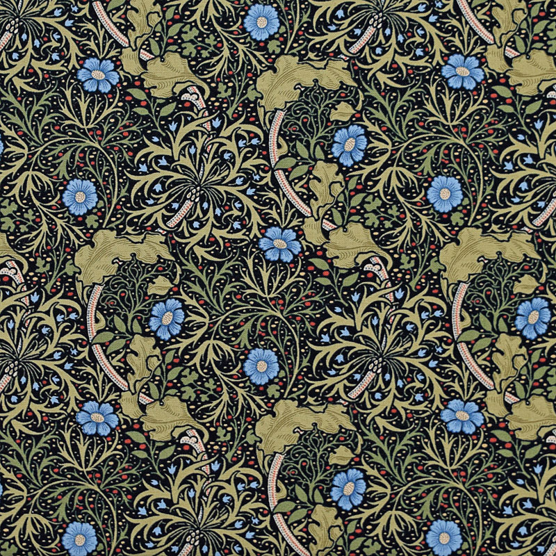 ベスト・オブ・モリス・モリス・ミューズ・シーウィード ブルー/カーキ ブラック