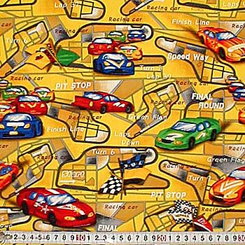 レーシングカー(イエロー) 110*65